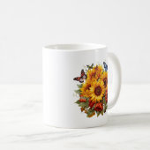 Floral Mug, Sunflower mug コーヒーマグカップ (正面右)