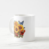 Floral Mug, Sunflower mug コーヒーマグカップ (正面左)