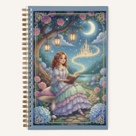 Floral Mushroom & Glowing Storybook Castle Journal ノートブック