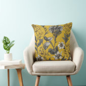 Floral Mustard AI art   クッション (椅子)