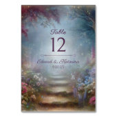 Floral Mystical Enchanted Woodland Wedding テーブルナンバー (裏面)