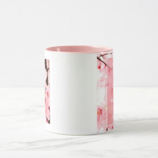 Floral N Initial Mug | Personalized Name & Traits マグカップ (中央)