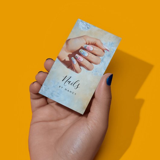 Floral Nail Art Pastel  名刺