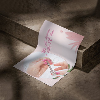 Floral Nail Spa Design ポスター