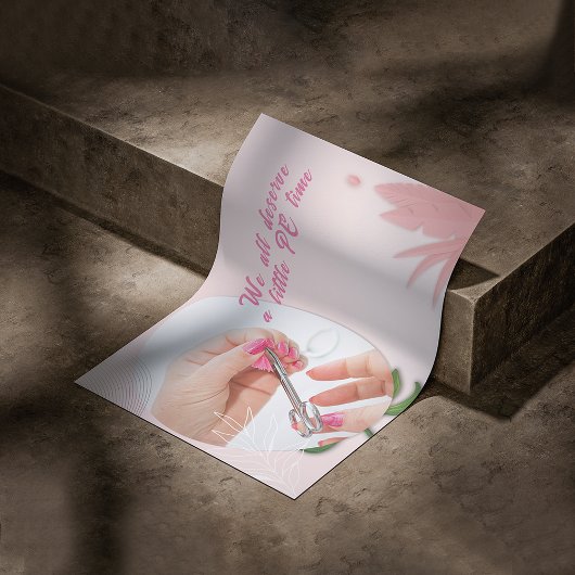 Floral Nail Spa Design ポスター