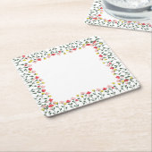 Floral Napkins スクエアペーパーコースター (アングル)