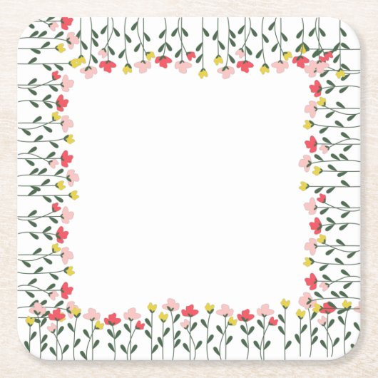 Floral Napkins スクエアペーパーコースター (正面)