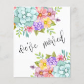 Floral New Home Address Moving Announcement (正面)