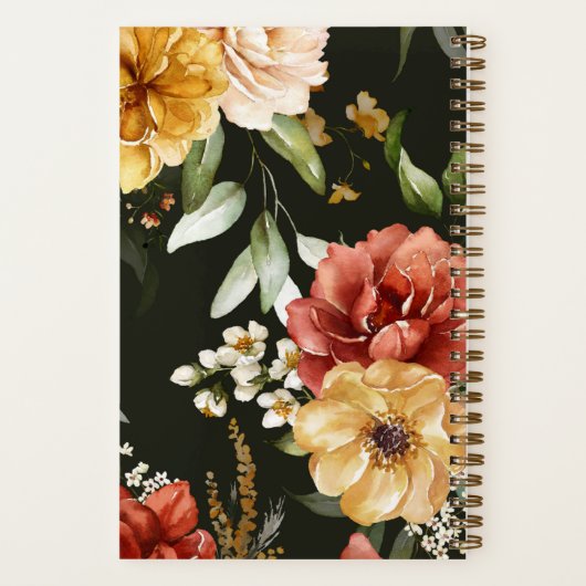 Floral Notebook ノートブック (裏面)