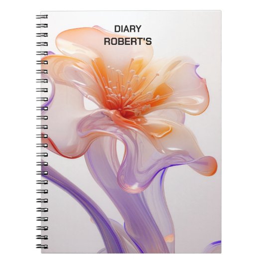 Floral notebook, gift for florists, flower notes ノートブック (正面)