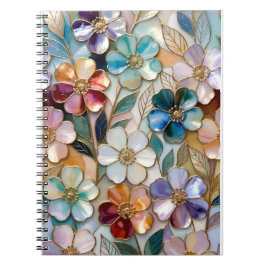 Floral Notebook Spiral Notes Journal Aesthetic ノートブック