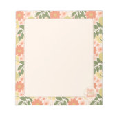 Floral Notepad - Joyful Moments Thankful Heart ノートパッド (正面)