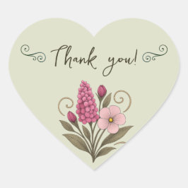 Floral Notes & Daily Planning-florist ハートシール