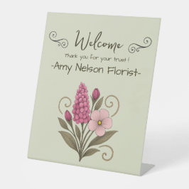 Floral Notes & Daily Planning-florist 台座サイン
