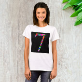 Floral Number Seven Botanical Flower Design Tシャツ