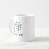 Floral Nurse Life Monogram N コーヒーマグカップ (正面左)