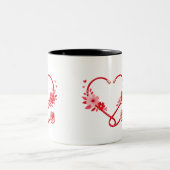 Floral Nurse Stethoscope  ツートーンマグカップ (中央)