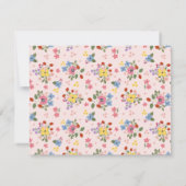 Floral Nursery Hand Drawn Scallop Border Note Card 招待状 (裏面)