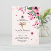 Floral Nursing Graduation Invitation | RN BSN Nurs 招待状 (スタンド正面)