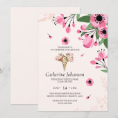Floral Nursing Graduation Invitation | RN BSN Nurs 招待状 (正面/裏面)