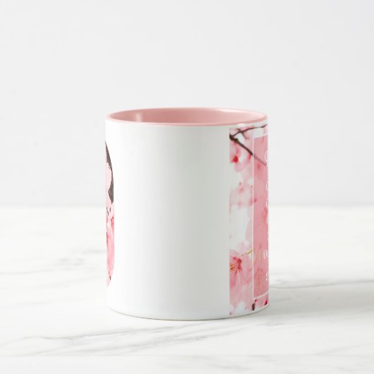 Floral O Initial Mug | Personalized Name & Traits マグカップ (中央)