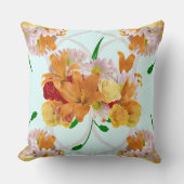 Floral Offset Art Print クッション (正面)