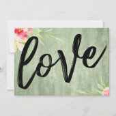 『Floral on Green Wood』“ニュー・プラン”延期の結婚式 招待状 (裏面)