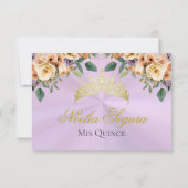 Floral on Lavender Quinceanera RSVP (裏面)