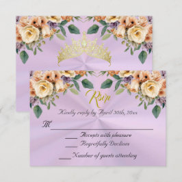 Floral on Lavender Quinceanera RSVP