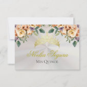 Floral on White Pearl Quinceanera RSVP (裏面)