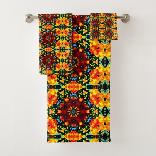 Floral Orange バスタオルセット (インサイチュ)