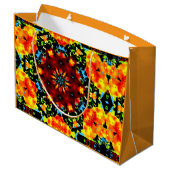 Floral Orange ラージペーパーバッグ (裏面アングル)