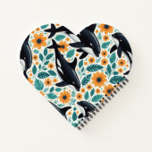 Floral orca Spiral Photo Notebook ノートブック (裏面)