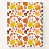 Floral Otoñal with a custom name Orange ノートブック (裏面)