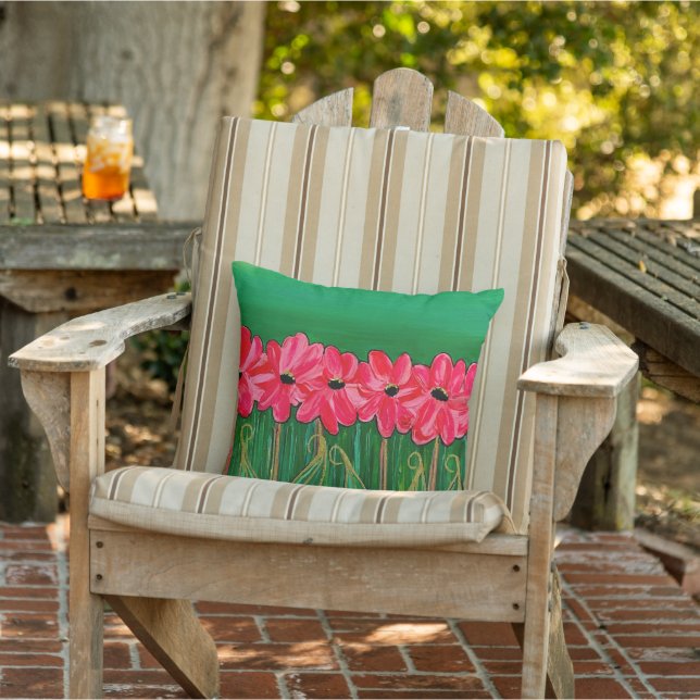 Floral outdoor pillow アウトドアクッション (椅子)