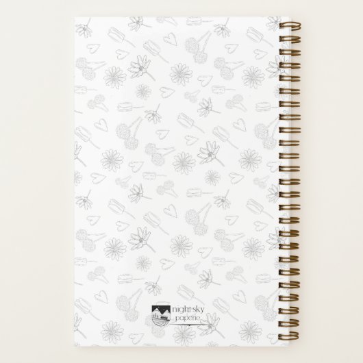 Floral Outline Notebook ノートブック (裏面)