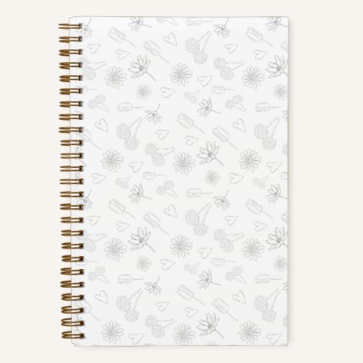 Floral Outline Notebook ノートブック (正面)