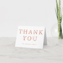 Floral Outline Thank You Card | Terracotta Baby サンキューカード