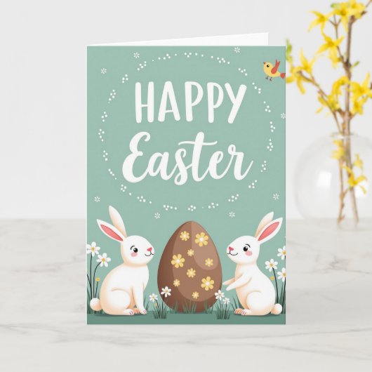 Floral Ovoid Celebration Card カード (黄色い花)