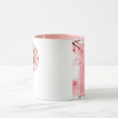 Floral P Initial Mug | Personalized Name & Traits マグカップ (中央)