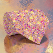 Floral Paisley Pattern Custom Necktie ネクタイ