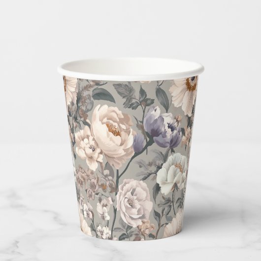 Floral Paper Cup 紙コップ (裏面)