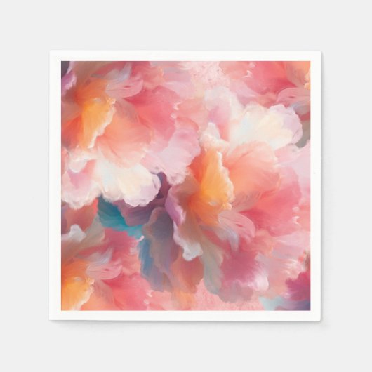 Floral Paper Plate スタンダードカクテルナプキン (正面)