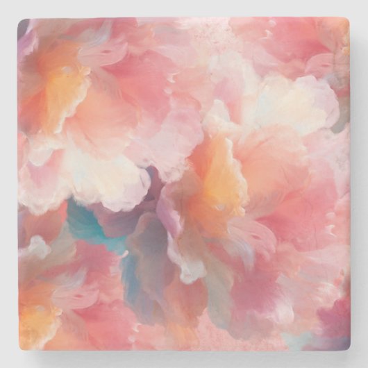 Floral Paper Plate ストーンコースター (正面)