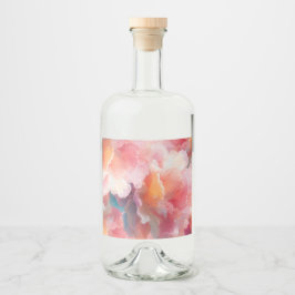 Floral Paper Plate リキュールボトルラベル