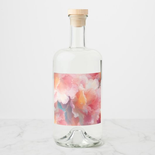 Floral Paper Plate リキュールボトルラベル (正面)