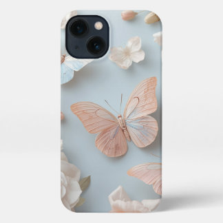 Floral Pastel Butterflies Phone Cover iPhone 13ケース