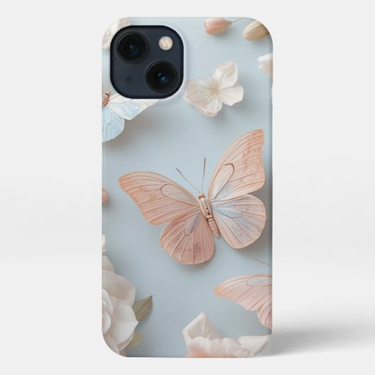 Floral Pastel Butterflies Phone Cover iPhoneケース (裏面)