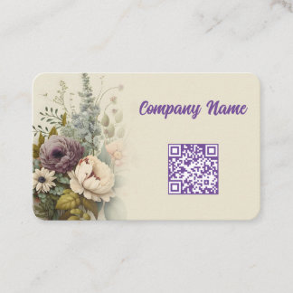 Floral Pastel Colors beautiful Flowers Bouquet 名刺