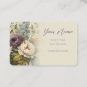 Floral Pastel Colors beautiful Flowers Bouquet  名刺 (裏面)